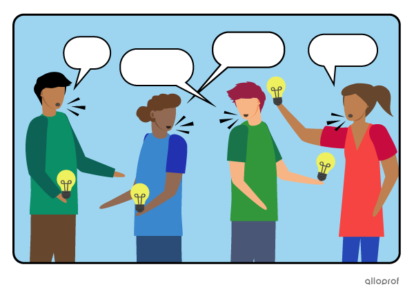 People sharing ideas