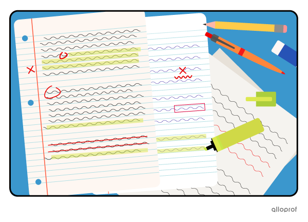 An annotated draft copy